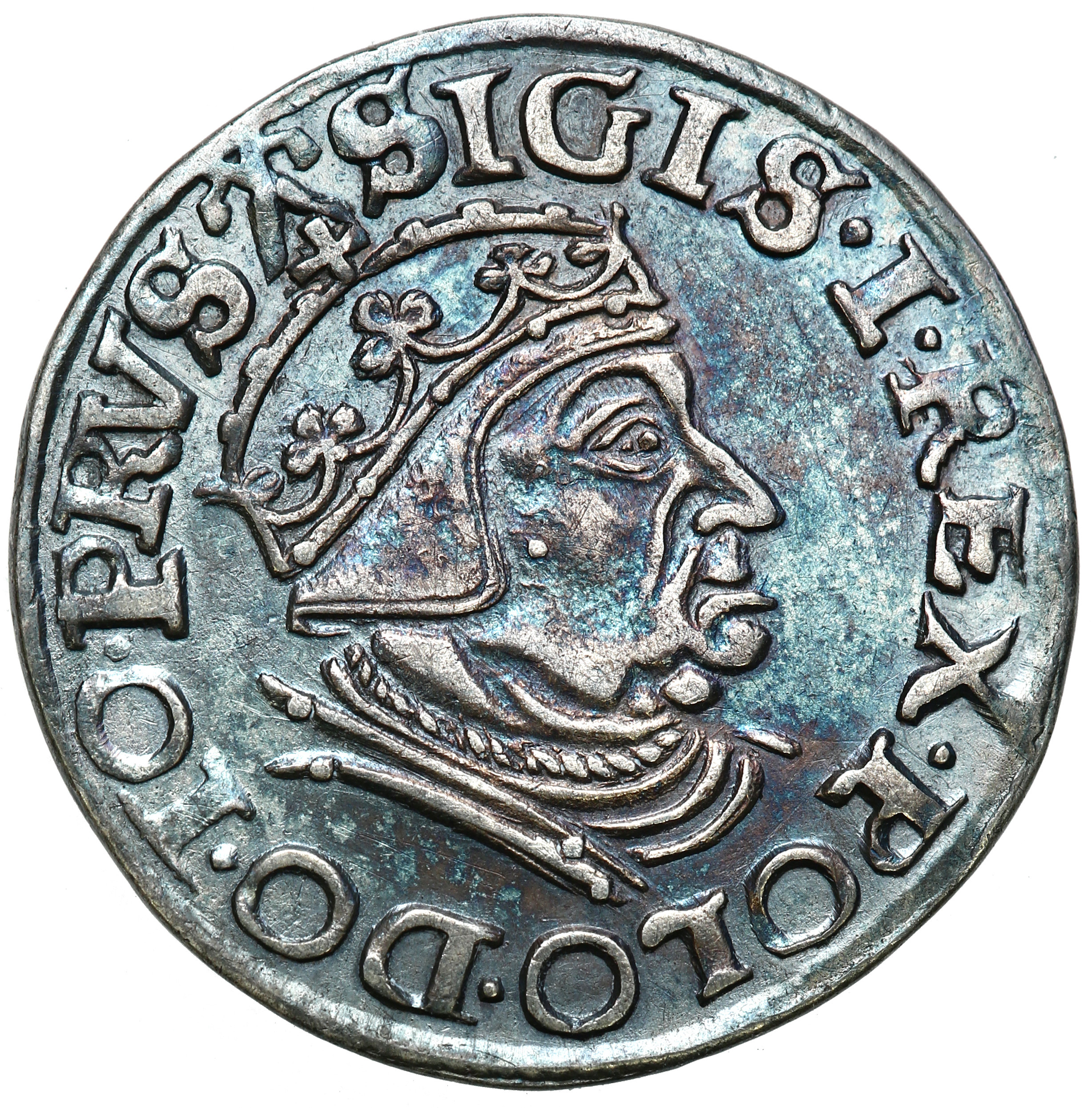 Zygmunt I Stary. Trojak (3 grosze) 1539, Gdańsk - PIĘKNY